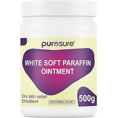 PuroSure White Soft Paraffin Moisturising Cream 500g – Soothing Emollient for Dry, Flaky, or Sensitive Skin – Non-Greasy & Fragrance-Free Moisturiser PuroSure White Soft Paraffin Moisturising Cream 500g – Soothing Emollient for Dry, Flaky, or Sensitive Skin – Non-Greasy & Fragrance-Free Moisturiser