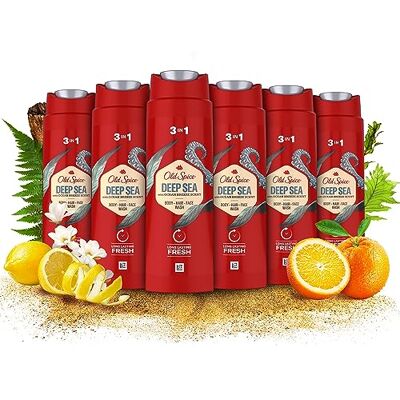 Old Spice Deep Sea Shower Gel - Men 250ml x 6 Old Spice Deep Sea Shower Gel - Men 250ml x 6