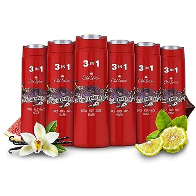 Old Spice - Night Panther - 400ml - 6-pack - Shower Gel Old Spice - Night Panther - 400ml - 6-pack - Shower Gel
