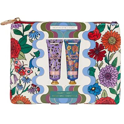 Heathcote & Ivory Love Revival-Velvety Soft Handbag Essentials (Hand Cream 30ml & Hand Wash 30ml in Cosmetic Pouch) Compact and Luxurious Hand Care on the Go Heathcote & Ivory Love Revival-Velvety Soft Handbag Essentials (Hand Cream 30ml & Hand Wash 30ml in Cosmetic Pouch) Compact and Luxurious Hand Care on the Go