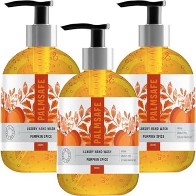 Palmsafe Pumpkin 300ml x 3 Luxury Hand Wash Soothing Hand Cleanser Hydrates Sensitive or Irritated Skin Natural Bioactives to Nourish and Moisturise Vegan-friendly Palmsafe Pumpkin 300ml x 3 Luxury Hand Wash Soothing Hand Cleanser Hydrates Sensitive or Irritated Skin Natural Bioactives to Nourish and Moisturise Vegan-friendly