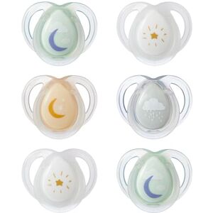 Tommee Tippee Nighttime Soothers, 0-6m, 6 Pack, Glow in The Dark, Varied Colours and Designs, Symmetrical Orthodontic Dummy, BPA-Free Silicone Teat Tommee Tippee Nighttime Soothers, 0-6m, 6 Pack, Glow in The Dark, Varied Colours and Designs, Symmetrical Orthodontic Dummy, BPA-Free Silicone Teat