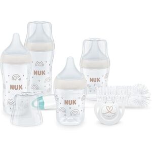 NUK Perfect Match Perfect Start Baby Bottles Set 0-6+ Months Adapts to Baby's Palate 4 x Anti Colic Baby Bottles, Dummy, Bottle Brush & More BPA-Free 7 Count NUK Perfect Match Perfect Start Baby Bottles Set 0-6+ Months Adapts to Baby's Palate 4 x Anti Colic Baby Bottles, Dummy, Bottle Brush & More BPA-Free 7 Count