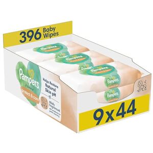 Pampers Harmonie Protect & Care Baby Wipes Plastic Free 9 Packs of 44 Wipes = 396 Baby Wet Wipes, Help restore natural skin pH Pampers Harmonie Protect & Care Baby Wipes Plastic Free 9 Packs of 44 Wipes = 396 Baby Wet Wipes, Help restore natural skin pH
