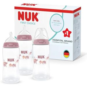 NUK First Choice Baby Bottles 3+ Months 300ml Anti Colic Feeding Bottle PP Temperature Control Indicator Koala 3 Count NUK First Choice Baby Bottles 3+ Months 300ml Anti Colic Feeding Bottle PP Temperature Control Indicator Koala 3 Count