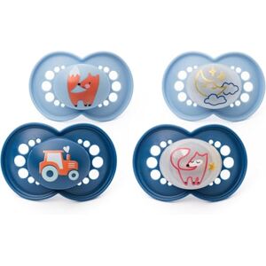 MAM Original Day & Night Soothers 18-36 Months 4 Pack Includes 2X Glow in The Dark Dummies Orthodontic Design Baby Accessories Blue (Various Designs) MAM Original Day & Night Soothers 18-36 Months 4 Pack Includes 2X Glow in The Dark Dummies Orthodontic Design Baby Accessories Blue (Various Designs)