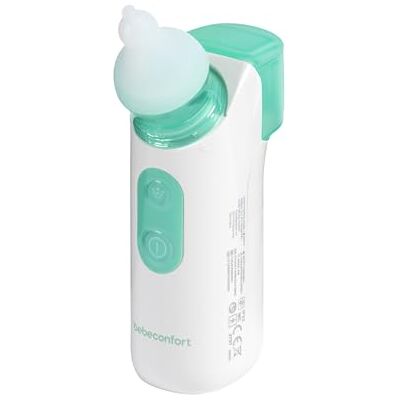 Bebeconfort Electric Nasal Aspirator with Spray, from Birth, 2-in-1 Spray and Suction Function, Quick and Quiet Baby Nose Cleaner, 2 Washable Silicone Tips Included, Easy to Clean, Compact Bebeconfort Electric Nasal Aspirator with Spray, from Birth, 2-in-1 Spray and Suction Function, Quick and Quiet Baby Nose Cleaner, 2 Washable Silicone Tips Included, Easy to Clean, Compact