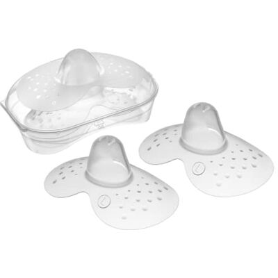 MAM Breast Nipple Silicone Breast Tips 2 Pack Special Breastfeeding Accessory Skin-Friendly with Sterilising Box Size L, 23mm MAM Breast Nipple Silicone Breast Tips 2 Pack Special Breastfeeding Accessory Skin-Friendly with Sterilising Box Size L, 23mm