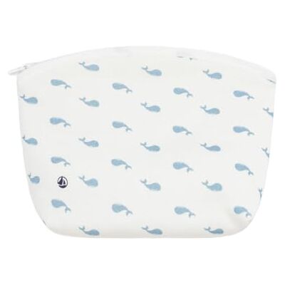 Petit Bateau Pochette bébé en coton imprimé baleines Petit Bateau Pochette bébé en coton imprimé baleines