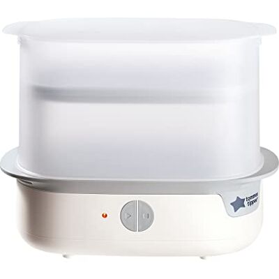 Tommee Tippee Electric Steam Baby Bottle Steriliser 5-Minute Cycle White Kills 99.9% of Bacteria, Suitable for Baby Bottles, Soothers and Feeding Accessories Tommee Tippee Electric Steam Baby Bottle Steriliser 5-Minute Cycle White Kills 99.9% of Bacteria, Suitable for Baby Bottles, Soothers and Feeding Accessories
