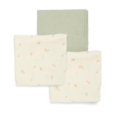 Mamas & Papas 3 Pack Large Cotton Muslin Squares, Orchard Mamas & Papas 3 Pack Large Cotton Muslin Squares, Orchard