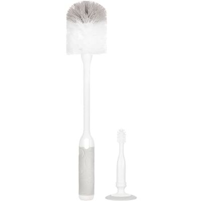 Ubbi Deluxe Baby Bottle Brush Set, Bottle Brush and Nipple Brush with Suction Cup, Baby Cleaning Essentials, Grey Ubbi Deluxe Baby Bottle Brush Set, Bottle Brush and Nipple Brush with Suction Cup, Baby Cleaning Essentials, Grey