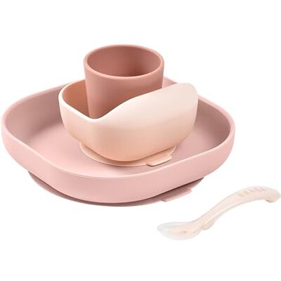BEABA Silicone Meal Set, Pink BEABA Silicone Meal Set, Pink