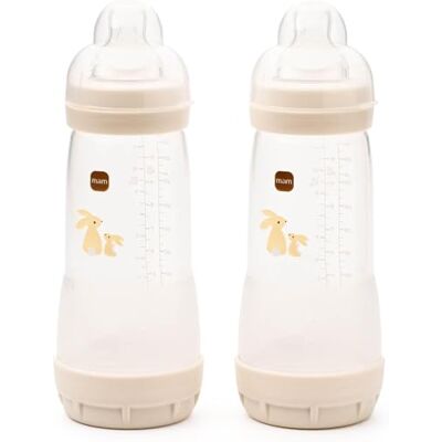 MAM - Easy Start Anti-Colic Self-Sterilising - 320ml - Cotton White - Baby Bottle MAM - Easy Start Anti-Colic Self-Sterilising - 320ml - Cotton White - Baby Bottle