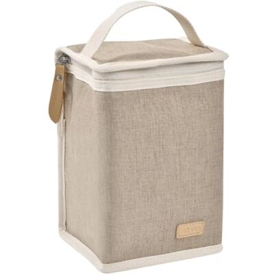 Béaba , Isothermal Baby Food Pouch, Large Bottle Storage, Large Capacity, Carries a Complete Meal, Soft Material, Foldable, Waterproof Fabric, Clay Earth Béaba , Isothermal Baby Food Pouch, Large Bottle Storage, Large Capacity, Carries a Complete Meal, Soft Material, Foldable, Waterproof Fabric, Clay Earth