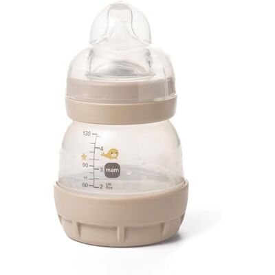 MAM Easy Start Anti-Colic Baby Bottles 1 Pack (130ml) Self-Sterlising Baby Milk Bottle Slow Flow Teat Size 1 Newborn Essentials Unisex (Various Designs) MAM Easy Start Anti-Colic Baby Bottles 1 Pack (130ml) Self-Sterlising Baby Milk Bottle Slow Flow Teat Size 1 Newborn Essentials Unisex (Various Designs)