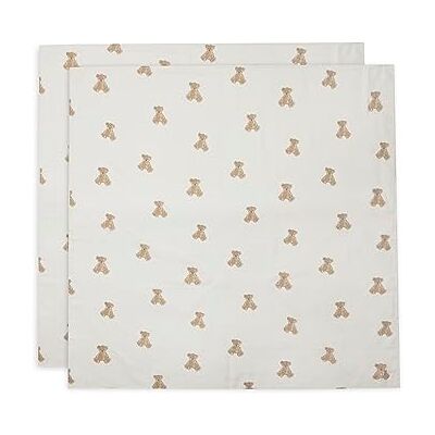 Jollein 535-852-66095 Burp Cloths / Mouth Cloths Hydrofiel Teddy Bear White Pack of 2 (115 x 115 cm) Jollein 535-852-66095 Burp Cloths / Mouth Cloths Hydrofiel Teddy Bear White Pack of 2 (115 x 115 cm)
