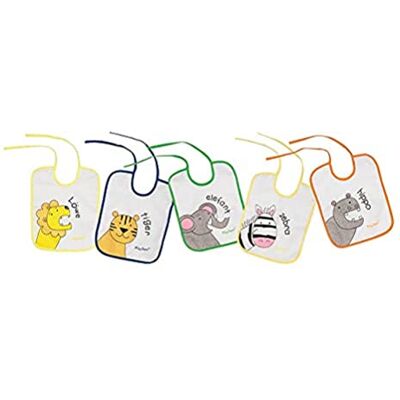 Playshoes Bibs 5-Pack - Baby Bibs 25x20cm Playshoes Bibs 5-Pack - Baby Bibs 25x20cm