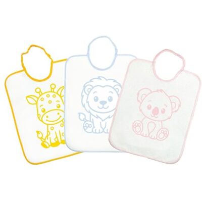 Bubabù BAV130 Pack of 6 Dragon Bibs for Children, Plasticised with Elastic, 31 x 38 cm Bubabù BAV130 Pack of 6 Dragon Bibs for Children, Plasticised with Elastic, 31 x 38 cm