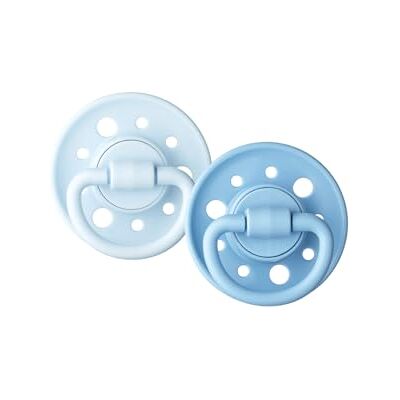 Dodie Gaia Round Pacifiers, Baby Pacifier, 0-6 Months, Blue, Pack of 2 Dodie Gaia Round Pacifiers, Baby Pacifier, 0-6 Months, Blue, Pack of 2