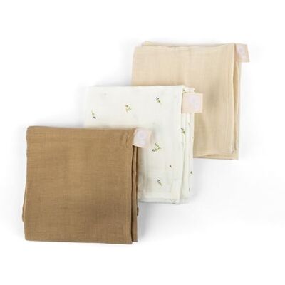 Doomoo Baby Cloths - 3 Organic Cotton Muslin Wraps Doomoo Baby Cloths - 3 Organic Cotton Muslin Wraps
