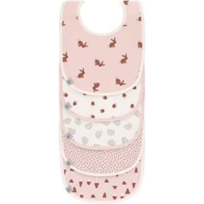 Lässig Baby Toddler Bib Set (5 Pieces) Velcro Closure Cotton Waterproof/Value Pack Bib Little Forest Rabbit Lässig Baby Toddler Bib Set (5 Pieces) Velcro Closure Cotton Waterproof/Value Pack Bib Little Forest Rabbit