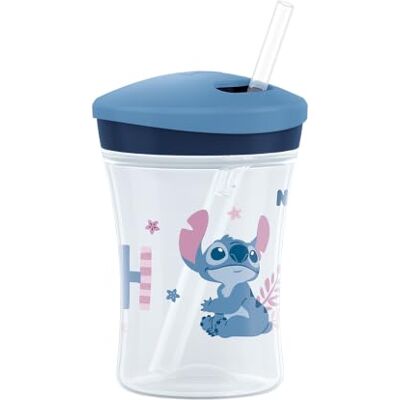 NUK First Choice Learner Straw Cup 12+ Months 230ml Leak Proof Toddler Bottle with Straw Disney Lilo & Stitch 1 Count NUK First Choice Learner Straw Cup 12+ Months 230ml Leak Proof Toddler Bottle with Straw Disney Lilo & Stitch 1 Count