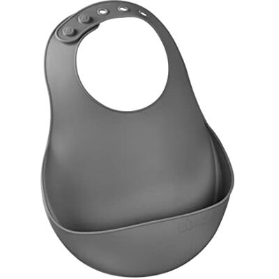 Béaba Silicone Baby Bib Waterproof Multi-Adjustable Neck Width Flexible and Lightweight Ultra Soft Easy to Clean Large drip Tray Mineral Béaba Silicone Baby Bib Waterproof Multi-Adjustable Neck Width Flexible and Lightweight Ultra Soft Easy to Clean Large drip Tray Mineral