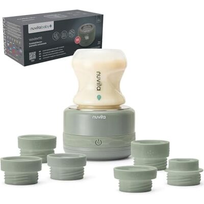 Nuvita 1166 Warm70 Wireless Bottle Warmer 70°C USB Rechargeable, Universally Compatible with 6 Adapters, 5 Temperature Settings up to 70°C, Fast Heating in 2.5 Minutes, Keeps Warm up to 6 Hours Nuvita 1166 Warm70 Wireless Bottle Warmer 70°C USB Rechargeable, Universally Compatible with 6 Adapters, 5 Temperature Settings up to 70°C, Fast Heating in 2.5 Minutes, Keeps Warm up to 6 Hours