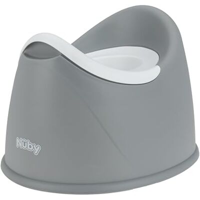 Nuby Beginner's Potty Training Seat with Removable Bowl and Integrated Splash Guard, Fun Transition to The Big Toilet, Non-Slip Base, Gray Nuby Beginner's Potty Training Seat with Removable Bowl and Integrated Splash Guard, Fun Transition to The Big Toilet, Non-Slip Base, Gray