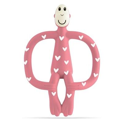 Matchstick Monkey Original Teether with Gel Applicator, Hearts Silicone Baby Teether With Textured Bumps For Teething Relief, Teething Toy For Easy Application Of Teething Gel Matchstick Monkey Original Teether with Gel Applicator, Hearts Silicone Baby Teether With Textured Bumps For Teething Relief, Teething Toy For Easy Application Of Teething Gel