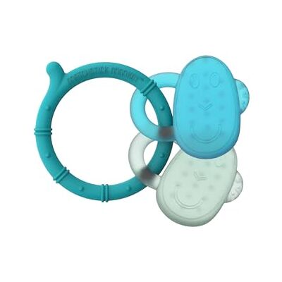 Matchstick Monkey Cooling Teether with Gel Applicator, Blue Silicone Baby Teether With Textured Bumps For Teething Relief, Teething Toy For Cooling Relief Matchstick Monkey Cooling Teether with Gel Applicator, Blue Silicone Baby Teether With Textured Bumps For Teething Relief, Teething Toy For Cooling Relief