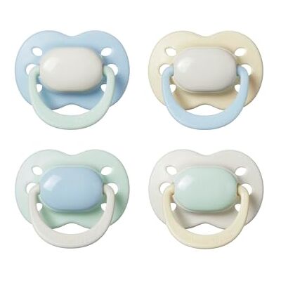 Tommee Tippee Ultimate Fit Soother, 0-6 Months, 4 Pack, Colour Blocked, Orthodontic Dummy for Babies, Extra Air Holes, Symmetrical Teat, 100% BPA Free Silicone, Steriliser Safe, Muted Brights Tommee Tippee Ultimate Fit Soother, 0-6 Months, 4 Pack, Colour Blocked, Orthodontic Dummy for Babies, Extra Air Holes, Symmetrical Teat, 100% BPA Free Silicone, Steriliser Safe, Muted Brights
