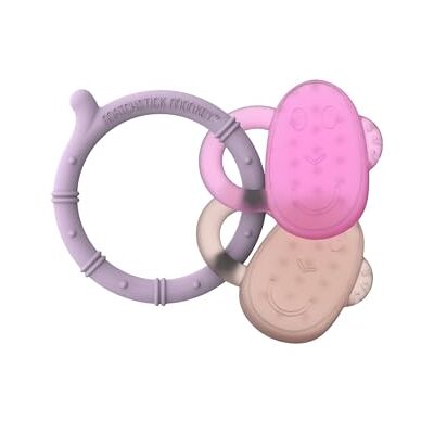 Matchstick Monkey Cooling Teether with Gel Applicator, Dusty Pink Silicone Baby Teether With Textured Bumps For Teething Relief, Teething Toy For Cooling Relief Matchstick Monkey Cooling Teether with Gel Applicator, Dusty Pink Silicone Baby Teether With Textured Bumps For Teething Relief, Teething Toy For Cooling Relief