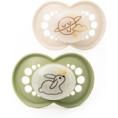 MAM Latex Original Night Soothers 6-18 Months Glow in The Dark Dummies Comes in Dummy Steriliser Case Baby Accessories Cream/Green (Various Designs) MAM Latex Original Night Soothers 6-18 Months Glow in The Dark Dummies Comes in Dummy Steriliser Case Baby Accessories Cream/Green (Various Designs)