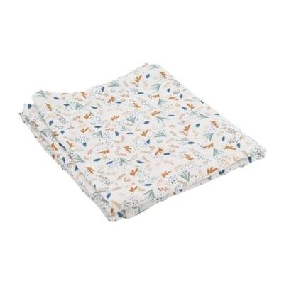 DOMIVA Large Cotton Gauze Baby Blanket - Maxi lange - Imprimé - 100x100 cm DOMIVA Large Cotton Gauze Baby Blanket - Maxi lange - Imprimé - 100x100 cm