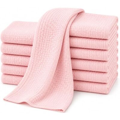 DUDU N GIRLIE 12 Pack Pink Baby Muslin Squares 70x70cm, Soft Double Layer Cotton Muslin, Feeding & Burping Cloths for Newborns DUDU N GIRLIE 12 Pack Pink Baby Muslin Squares 70x70cm, Soft Double Layer Cotton Muslin, Feeding & Burping Cloths for Newborns
