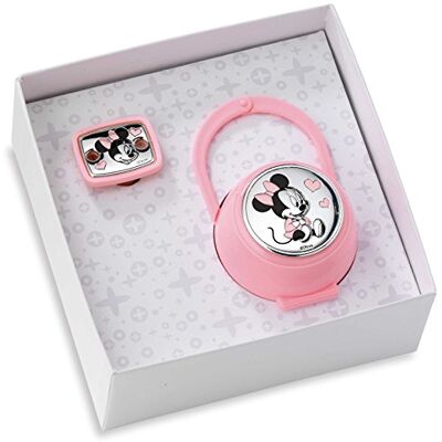 VALENTI & CO. Disney Pacifier Clip, Dummy Chain with Silver Box for Newborn Birth or Christening, Pink, One Size VALENTI & CO. Disney Pacifier Clip, Dummy Chain with Silver Box for Newborn Birth or Christening, Pink, One Size