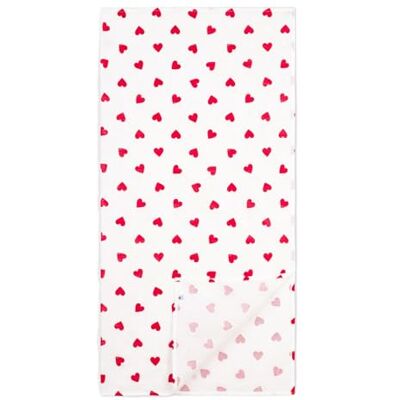 Petit Bateau Cotton Baby Swaddle with Heart Print Red Petit Bateau Cotton Baby Swaddle with Heart Print Red
