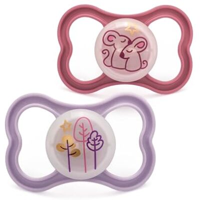MAM - Air Night Soother - 16 Months+ - Pink - Pacifier MAM - Air Night Soother - 16 Months+ - Pink - Pacifier