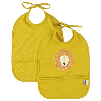 Trixie Waterproof Baby Bibs with Pocket – Set of 2 – Adjustable Feeding Bibs for Babies & Toddlers – 100% Recycled Polyester – Easy Clean, Lightweight, Mess-Free – 3 m+ Trixie Waterproof Baby Bibs with Pocket – Set of 2 – Adjustable Feeding Bibs for Babies & Toddlers – 100% Recycled Polyester – Easy Clean, Lightweight, Mess-Free – 3 m+