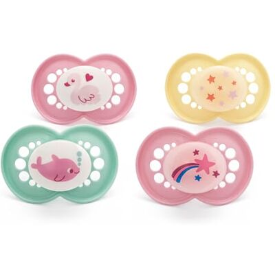 MAM Original Day & Night Soothers 18-36 Months 4 Pack Includes 2X Glow in The Dark Dummies Orthodontic Design Baby Accessories Blue (Various Designs) MAM Original Day & Night Soothers 18-36 Months 4 Pack Includes 2X Glow in The Dark Dummies Orthodontic Design Baby Accessories Blue (Various Designs)
