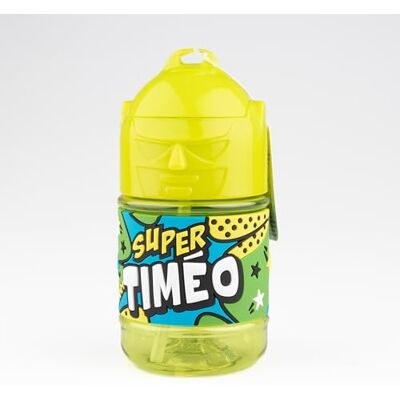 SUPER GOURDE Personalised Kids Water Bottle with Straw Super Timéo SUPER GOURDE Personalised Kids Water Bottle with Straw Super Timéo