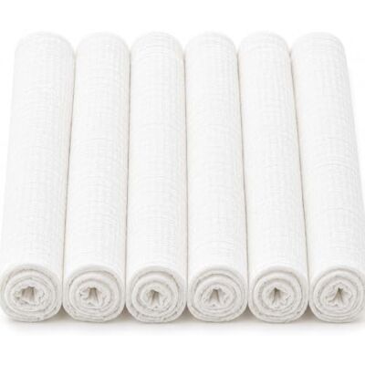 DUDU N GIRLIE Baby Muslin Squares 70x70cm, White, 6 Pack Double Layer 100% Cotton Muslin, Burp Cloths for Newborns and Babies, Feeding Essentials DUDU N GIRLIE Baby Muslin Squares 70x70cm, White, 6 Pack Double Layer 100% Cotton Muslin, Burp Cloths for Newborns and Babies, Feeding Essentials