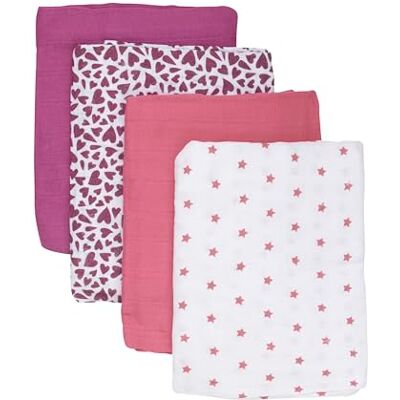 Care Baby Spucktücher aus 100% Baumwolle (4er Pack) Care Baby Spucktücher aus 100% Baumwolle (4er Pack)