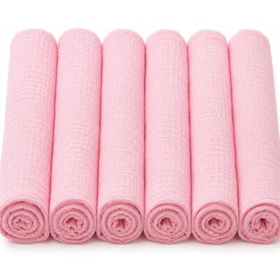 DUDU N GIRLIE Baby Muslin Squares 70x70cm, Pink, 6 Pack Double Layer 100% Cotton Muslin, Burp Cloths for Newborns and Babies, Feeding Essentials DUDU N GIRLIE Baby Muslin Squares 70x70cm, Pink, 6 Pack Double Layer 100% Cotton Muslin, Burp Cloths for Newborns and Babies, Feeding Essentials