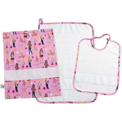 FILET Kindergarten Set, Cotton, Pink, T.U FILET Kindergarten Set, Cotton, Pink, T.U