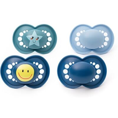 MAM Original Dummies, 18-36M, 4 Pack, Orthodontic Design, Boy MAM Original Dummies, 18-36M, 4 Pack, Orthodontic Design, Boy