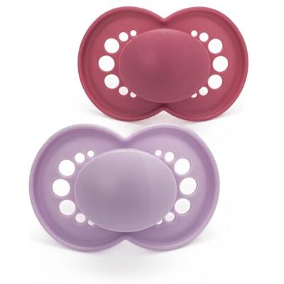 MAM Original Dummies, 18-36M, 2 Pack, Orthodontic Design, Pink MAM Original Dummies, 18-36M, 2 Pack, Orthodontic Design, Pink