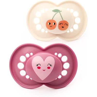 MAM Original Dummies, 6-18M, 2 Pack, Orthodontic Design, Pink/Cream Comes in Dummy Steriliser Case, SkinSoft Silicone Teat, Sustainable Materials, Baby Accessories (Designs Vary) MAM Original Dummies, 6-18M, 2 Pack, Orthodontic Design, Pink/Cream Comes in Dummy Steriliser Case, SkinSoft Silicone Teat, Sustainable Materials, Baby Accessories (Designs Vary)
